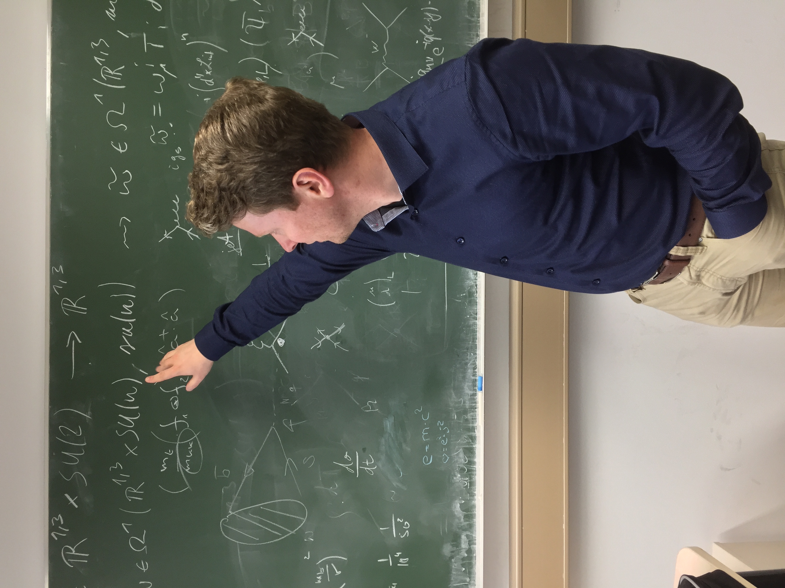 me at the board during my masters thesis